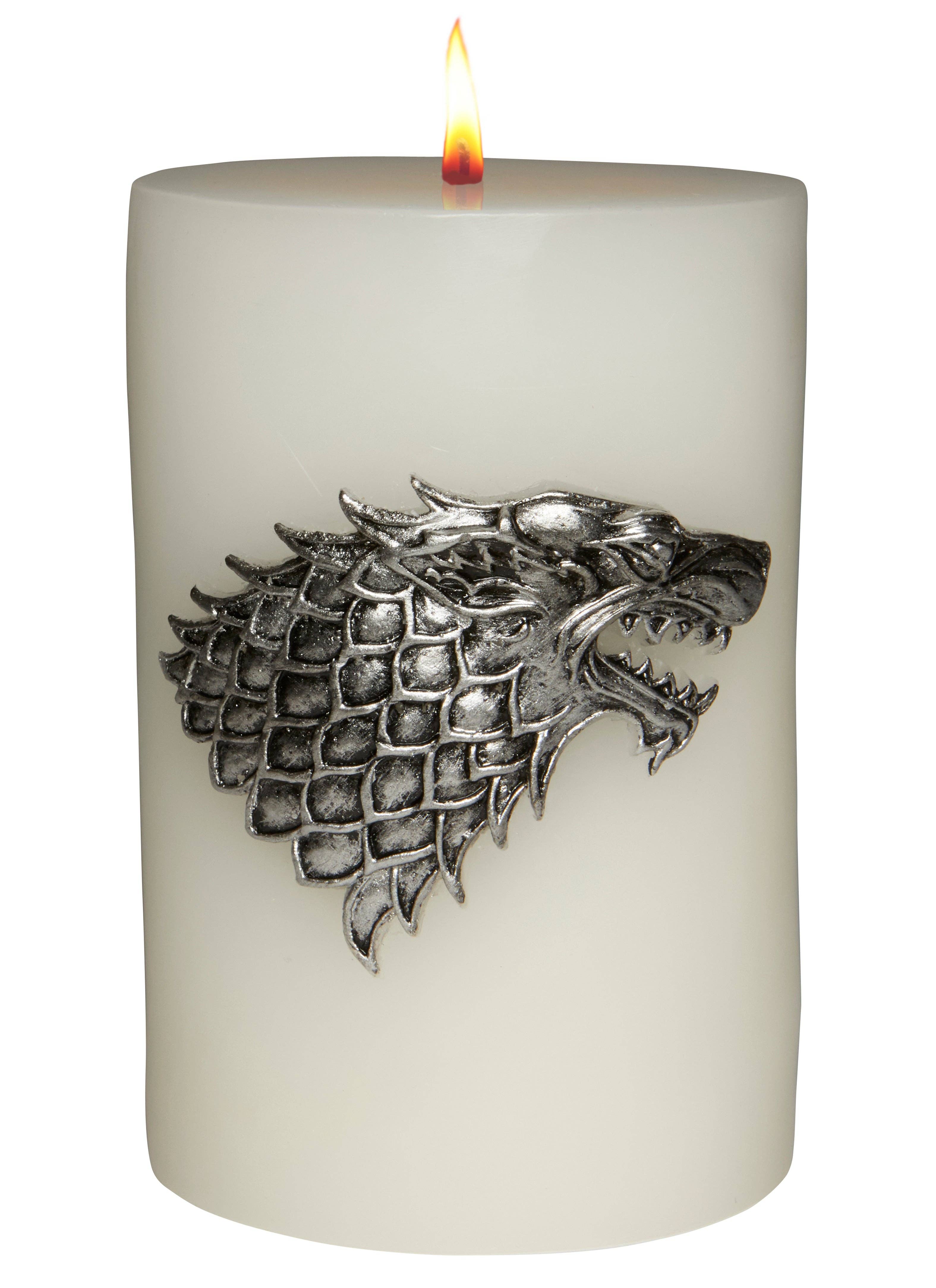 Insight Editions - #1 Pop Culture Publisher - Wholesale Pillar Candle - Game of Thrones: House Stark Sculpted Sigil Candle0