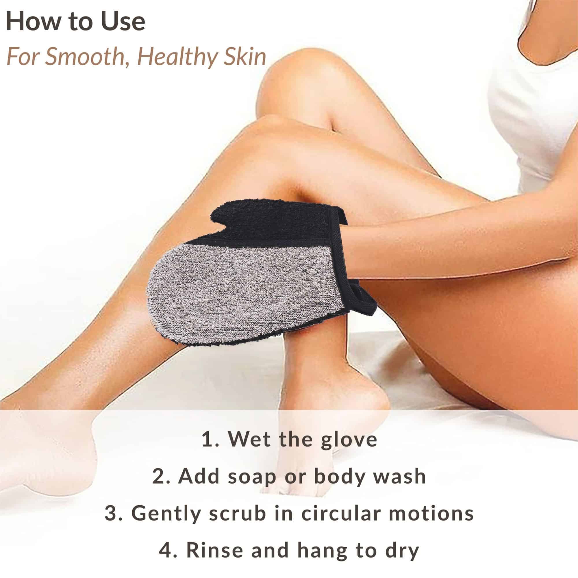 Evideco French Home Goods - Wholesale Exfoliating Gloves/Mitts - Body Scrubber Glove - Dual-Sided Exfoliating Mitt18