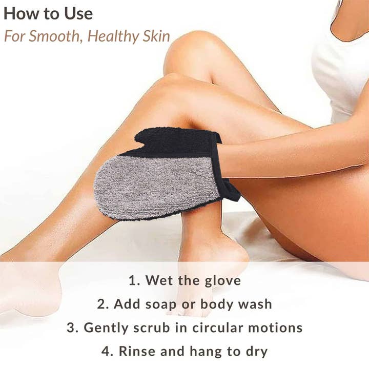 Evideco French Home Goods - Wholesale Exfoliating Gloves/Mitts - Body Scrubber Glove - Dual-Sided Exfoliating Mitt18