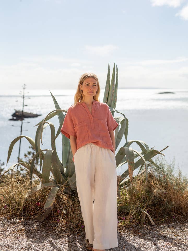 Sauths - Wholesale Pants - Women's - Georgina - Linen Trousers in Various Colors 3