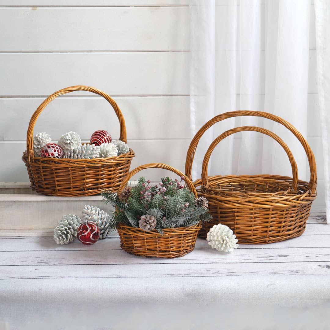 Willow Group - Wholesale Basket - S/4 RD STN/LACQUERED WLW OH1