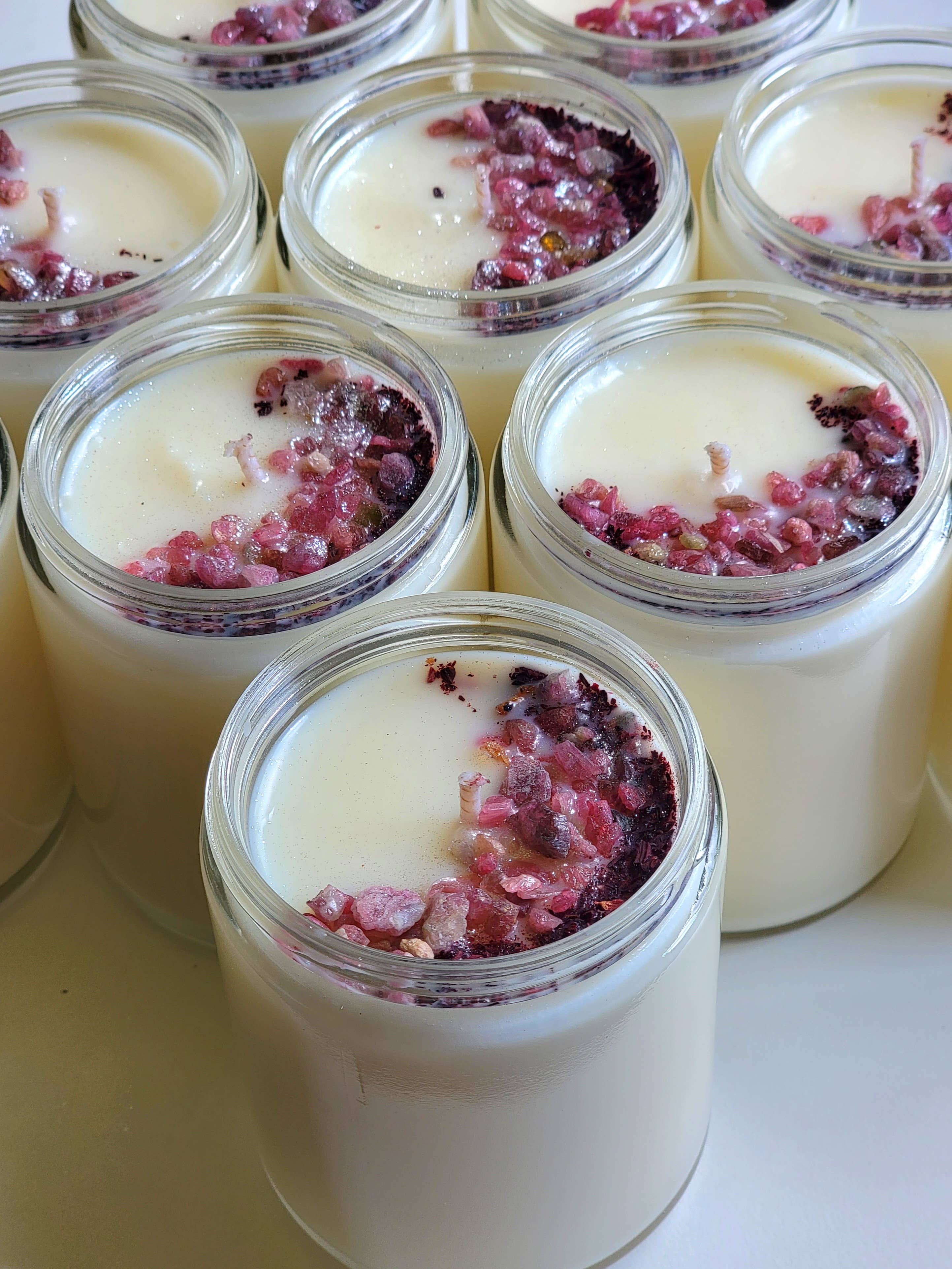 ALLURING Intention Soy Candle with Crystals, Private Label