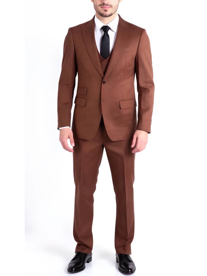 Ferrecci - Wholesale Suit Set - Men's - Rockford Hunter Green Peak Lapel Double Breasted Suit - Slim26
