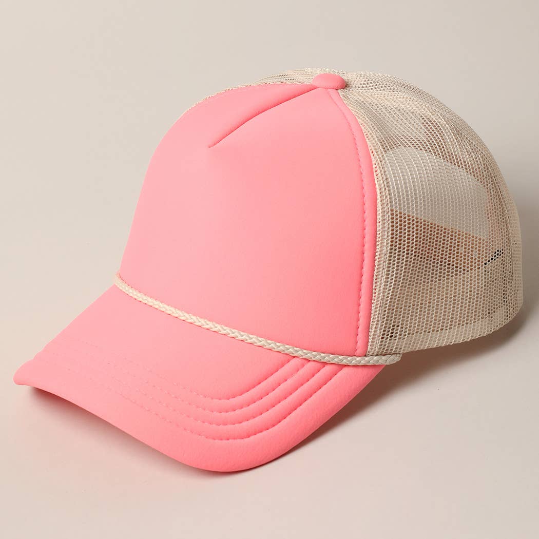 Fashion City – wholesale Trucker hat – Women’s – Plain Foam Rope Mesh Back Trucker Hat 7