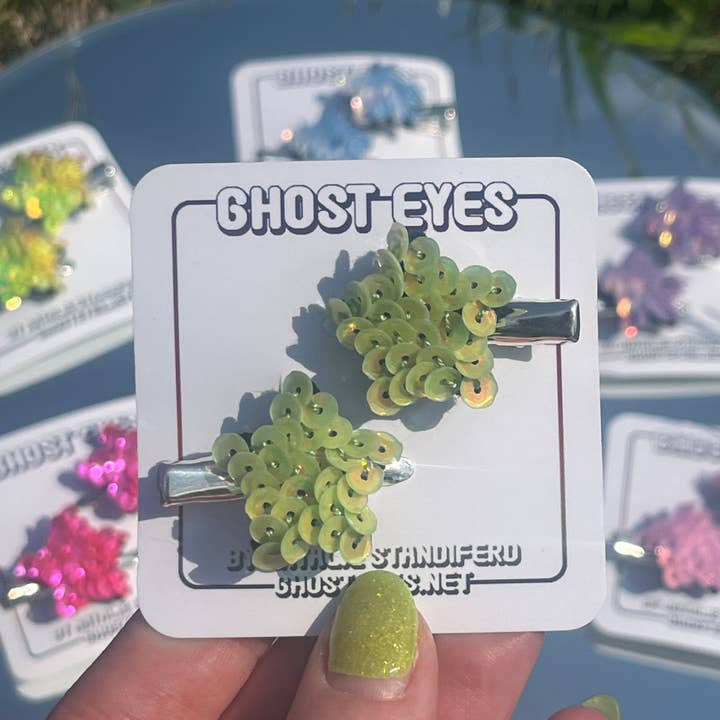 Haarspeldje Star Groen voor wholesale door Ghost Eyes