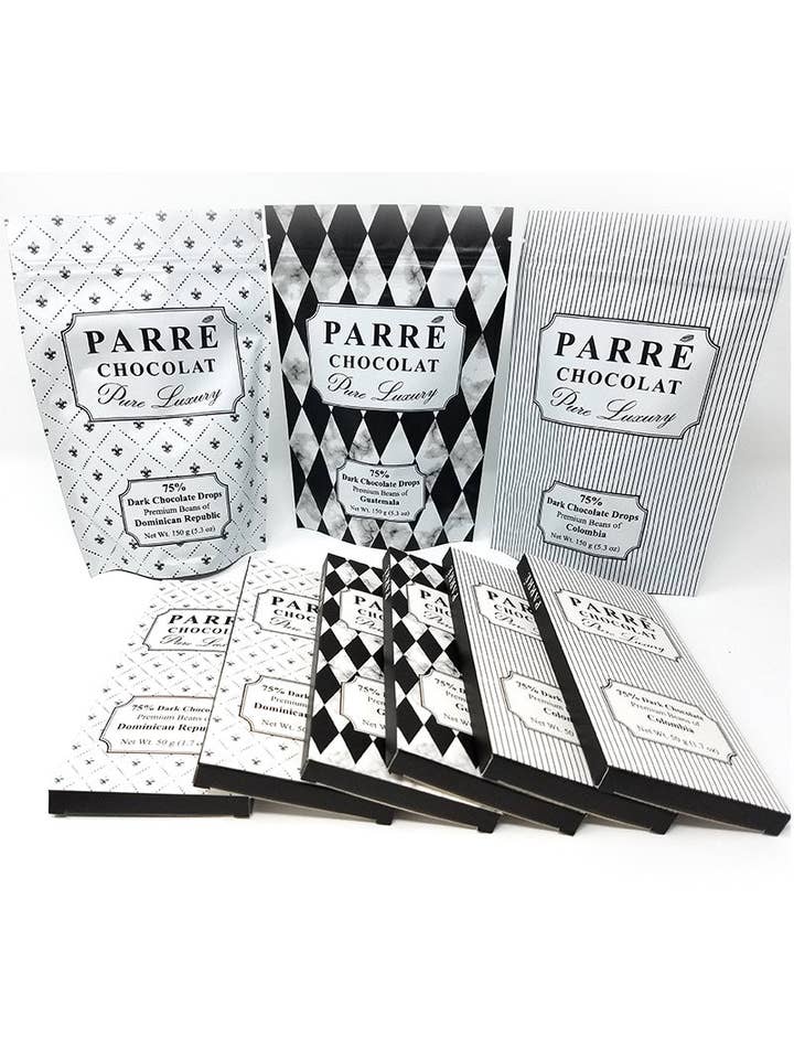 Super Tasting Box of Dark Chocolate for wholesale by Parré Chocolat