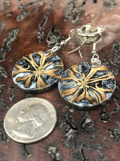 Forest Life Creations - Wholesale Dangle Earrings - Round Magnolia Pod / Resin Earrings4