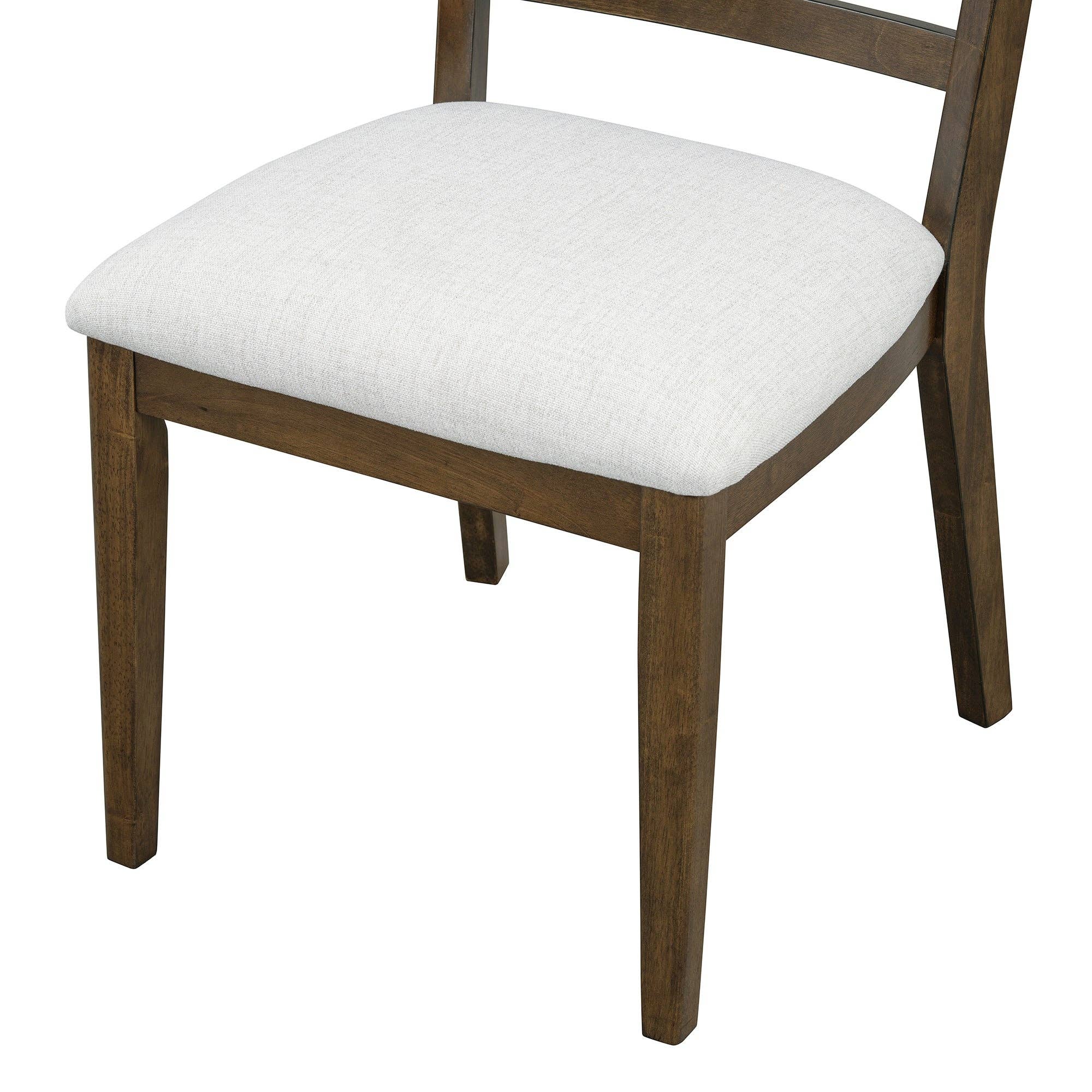 39F Inc. - Vente Salon de terrasse - Ensemble de salle à manger extensible rond en noyer de 5 pièces pour 4 personnes21