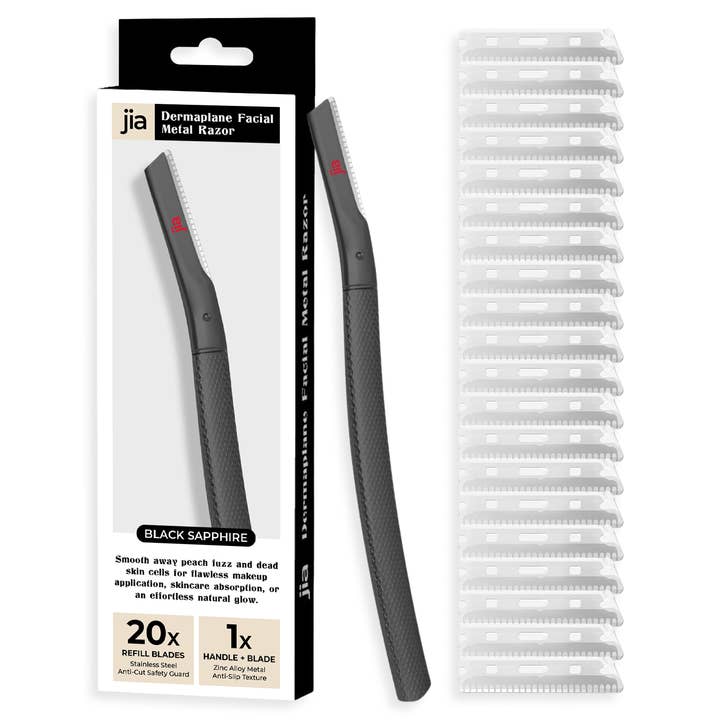 jia Personal Care - Wholesale Razor - Jia Dermaplane Facial Metal Razor - Black Sapphire8