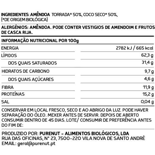 Purenut Alimentos Biológicos Lda - Wholesale Nut Butter - Almond Butter+Coconut 230g1