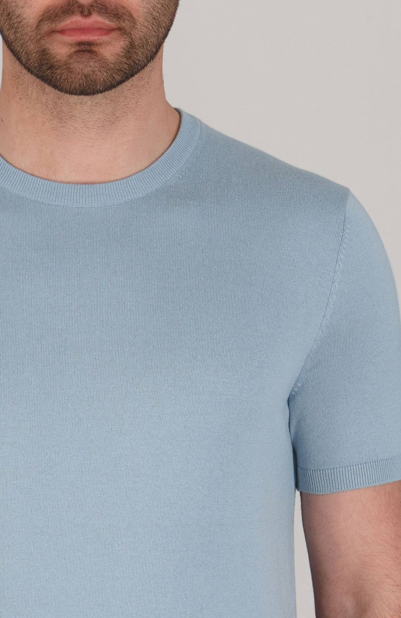 Paul James Knitwear - Wholesale T-Shirt - Men's - Mens Ultra Fine Cotton Knitted T-Shirt23