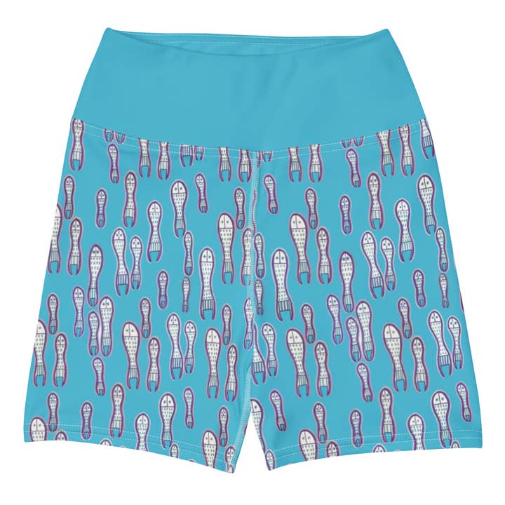 Ungud and Jiaa Dreaming Yoga and Swim Shorts - Blue for wholesale by Palet Theory