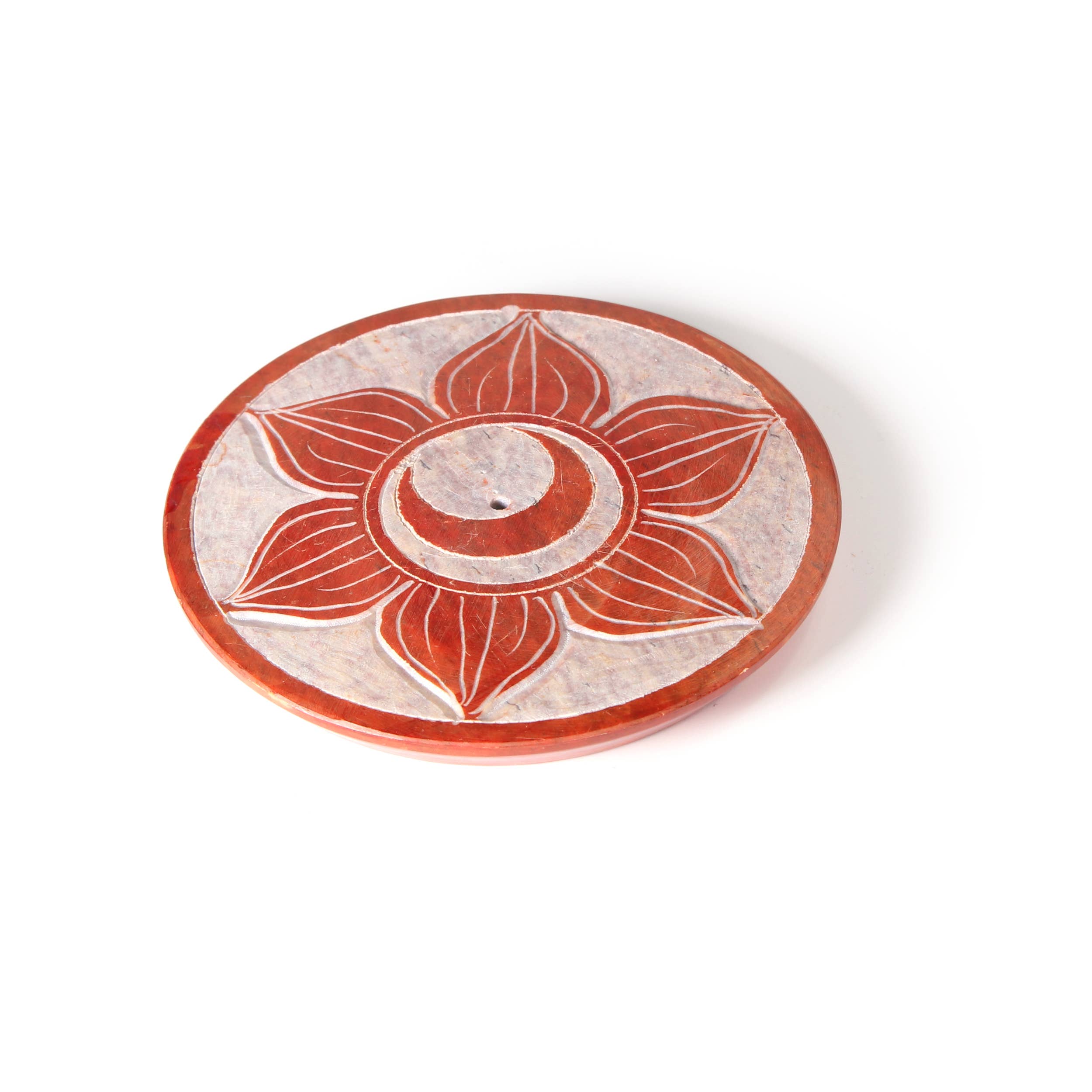 Prabhuji's Gifts - Wholesale Incense Holder - Incense Burner - Soapstone Plate Sacral Chakra Svadhishtana2