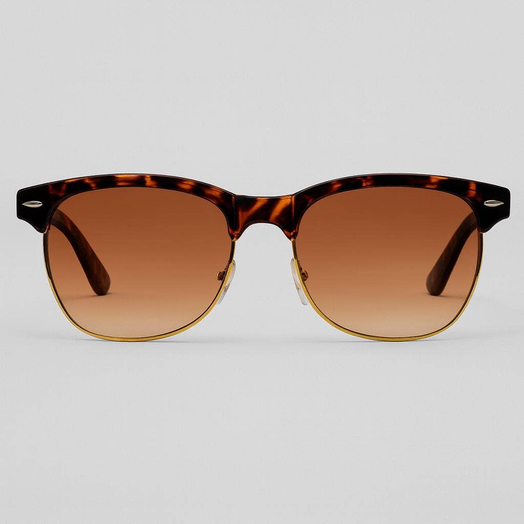 NHP International – wholesale Sunglasses – Women's – Brown clubmaster 'Distressed' sunglasses 2204-020