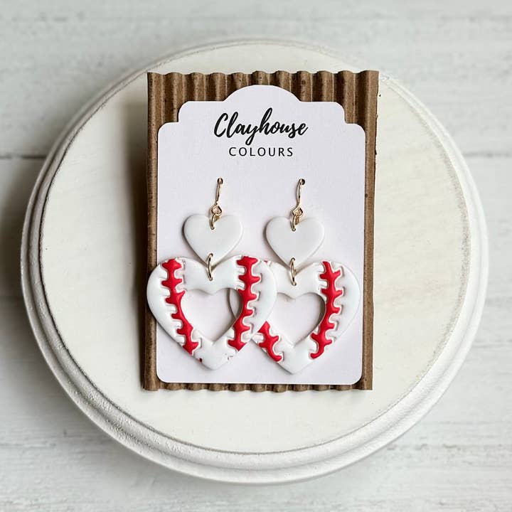 Clayhouse Colours - Wholesale Dangle Earrings - Baseball Earrings