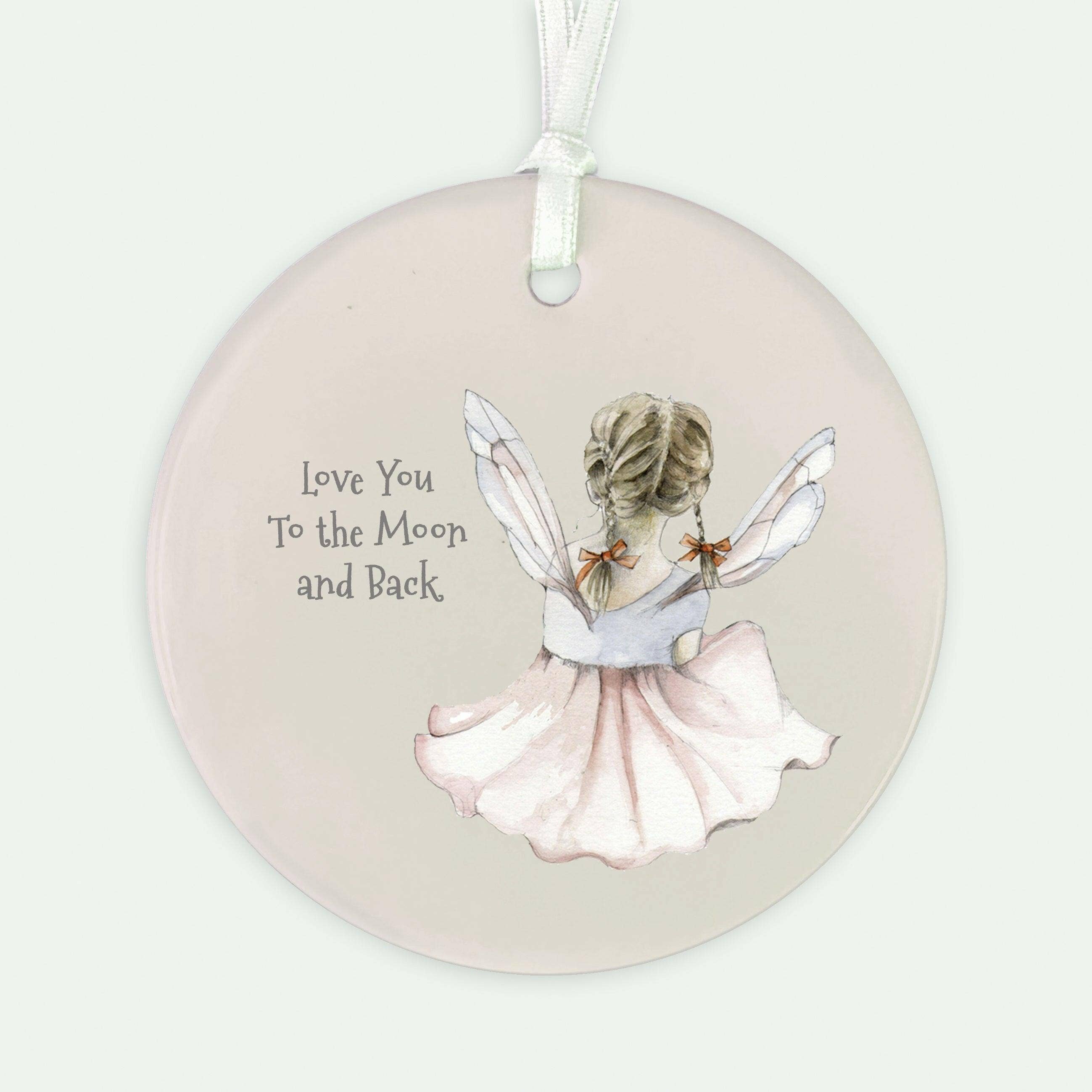 Crumble & Core - Wholesale Ornament - Hanging Ceramic Decoration – Handmade Keepsake Ornament with Satin Ribbon Gift1