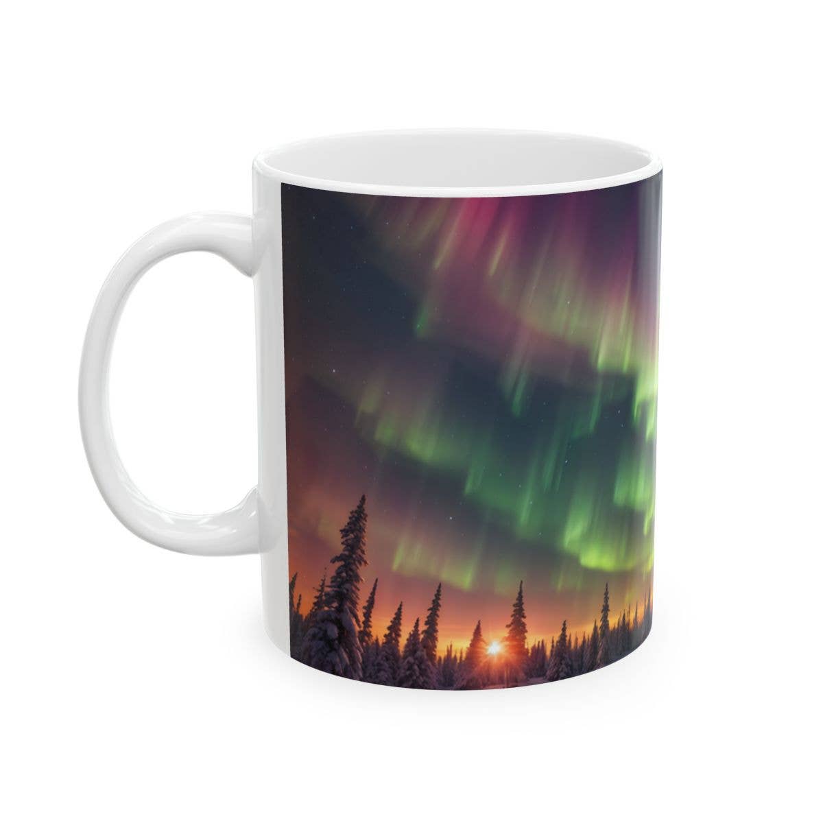 Upside Down Owl Farm - Wholesale Coffee Mug - Aurora Borealis Mug, Northern Lights Mug, 11 oz or 15 oz.Mug8