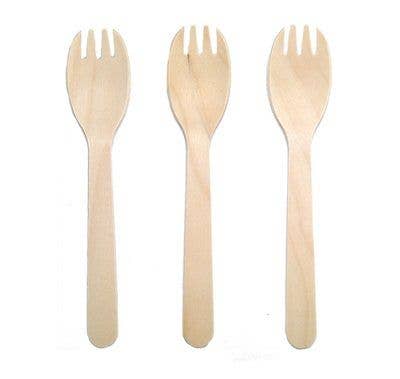 Karmic Seed - Wholesale Assorted Cutlery Set - Birchwood Disposable Cutlery - Pack of 1002