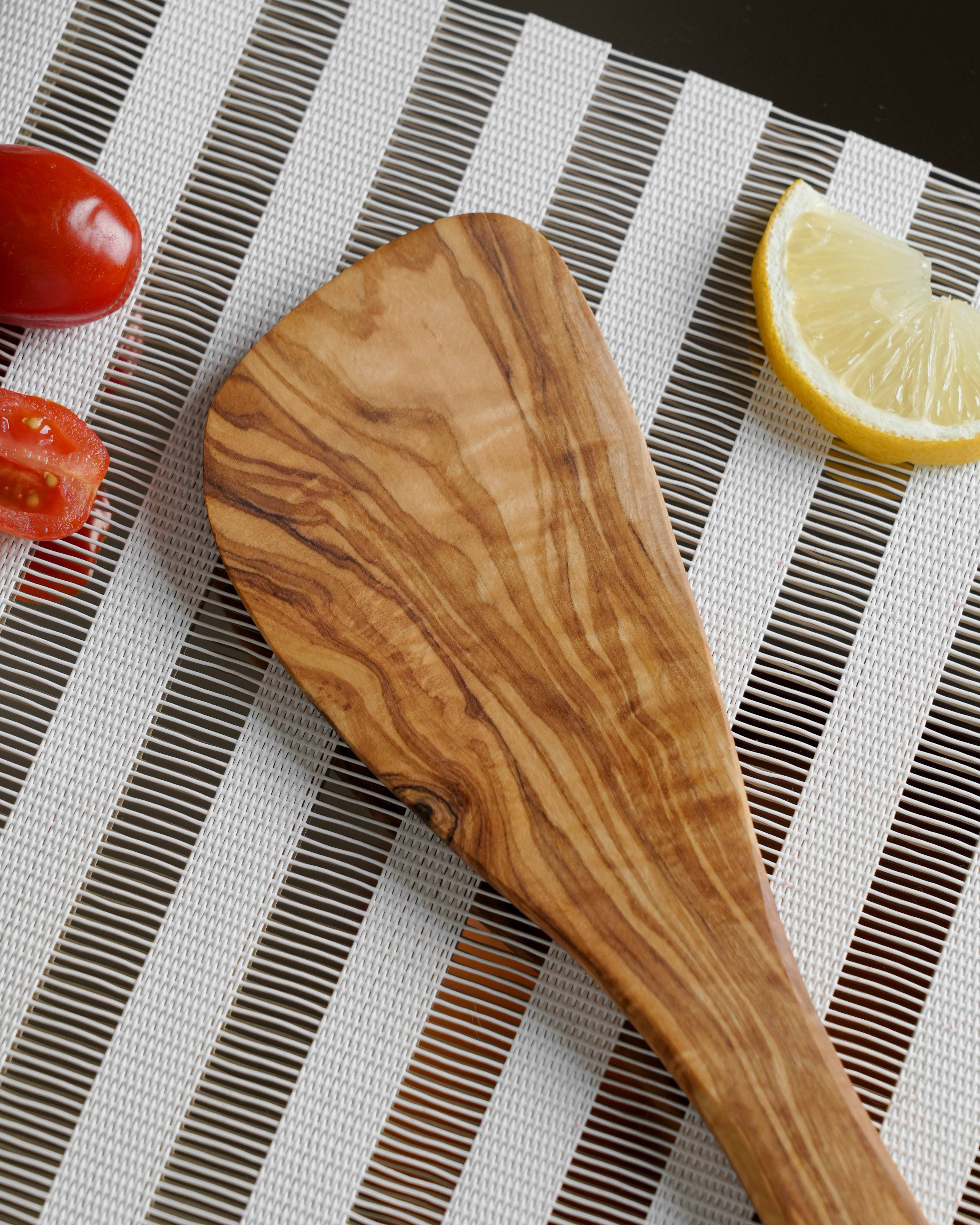 Handcrafted Olivewood - Wholesale Spatula/Turner - Handmade Olive Wood Corner Spatula3