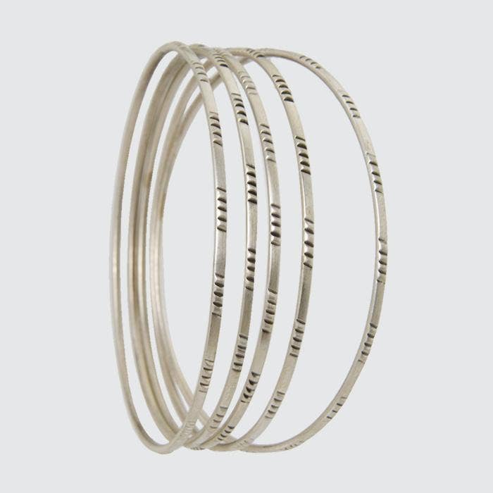 Carved Bangle Bracelet Set for wholesale by Jane Diaz NY