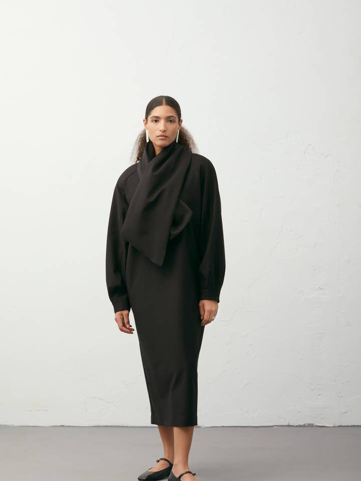 Ballon-sleeve dress for wholesale by A LINE