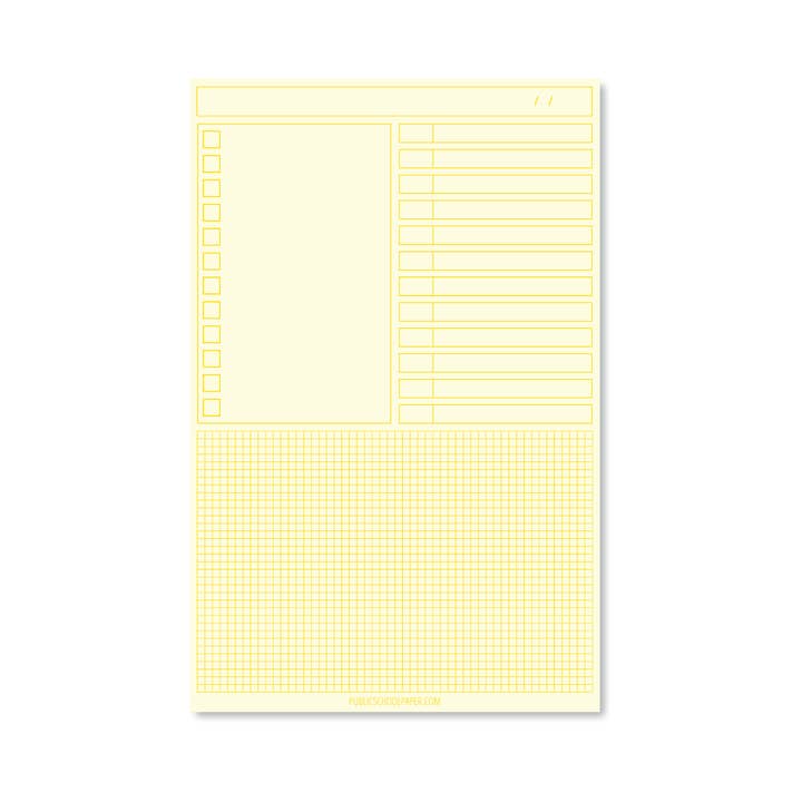 Bloc-notes organisateur modulaire - Micromanager jaune, 50 feuilles pour la vente par Public School Paper Co.
