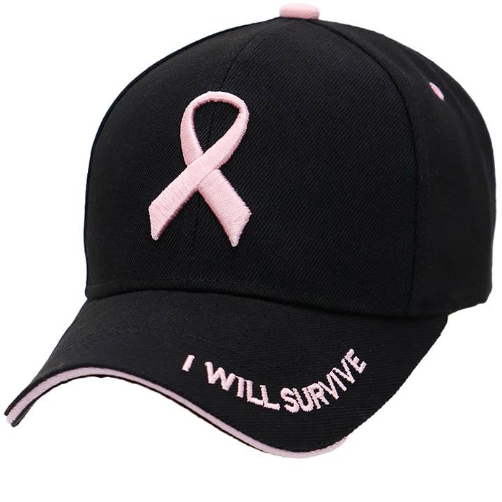 Cap Zone - Wholesale Baseball Cap - Women's - Breast Cancer Awareness Ribbon Baseball Cap