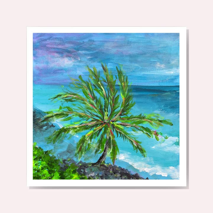 Tulum Palm Tree Greeting Card for wholesale by Crystal Wreden Art