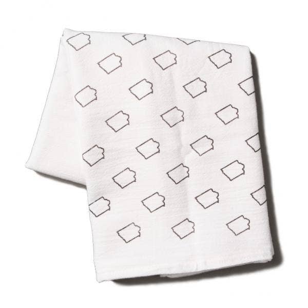 Iowa Outline Kitchen Towel for wholesale by RAYGUN