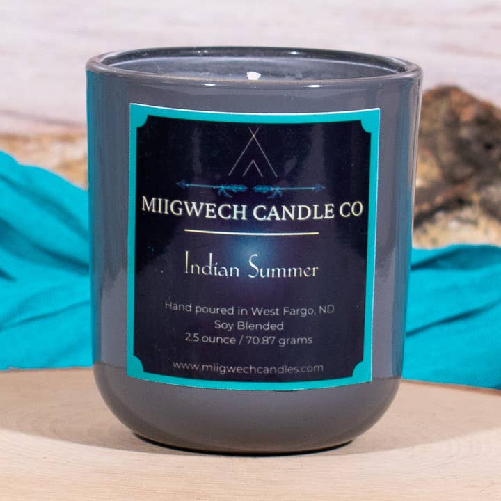 Indian Summer 2.5 oz Candle for wholesale by Miigwech Candle Co LLC