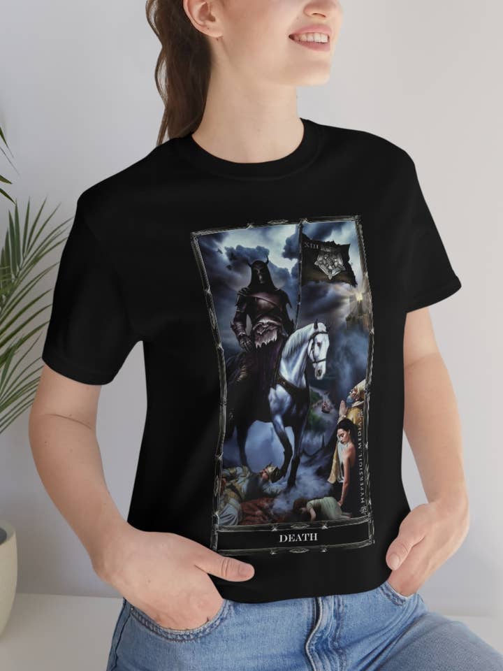 Death Tarot Card T-shirt for wholesale by HyperSigil.Media