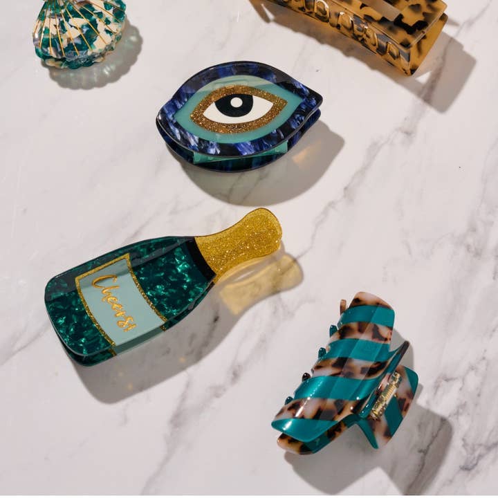 by Vivi. - Wholesale Hair Clip - Women's - Haarklammer Stripes Confetti1