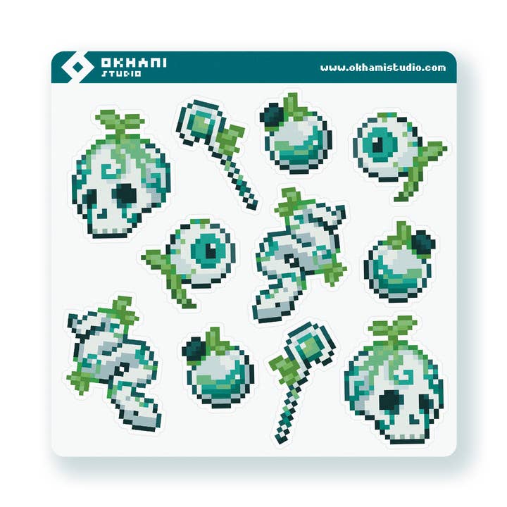 Folha de autocolantes Selva Maldita por atacado de Okhami Studio