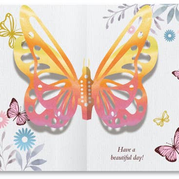 Xonex - Wholesale Birthday Card - Pop Out Card -Butterfly1