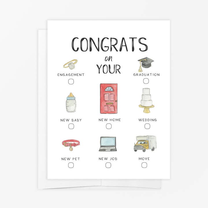 emmy+olly - Wholesale Congratulations Card - Newly Updated! Greeting Card - Congrats On0