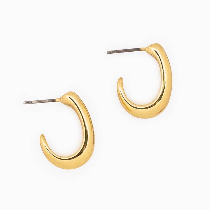 Sessori - Wholesale Hoop Earrings - Abstract Bold Gold Hoop Set of 3