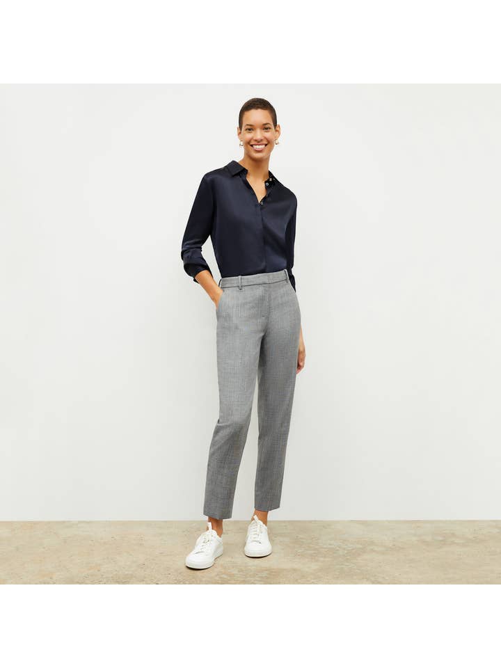M.M.LaFleur - Wholesale Blouse - Women's - Tatum Top - Washable Silk Charmeuse :: Galaxy Blue