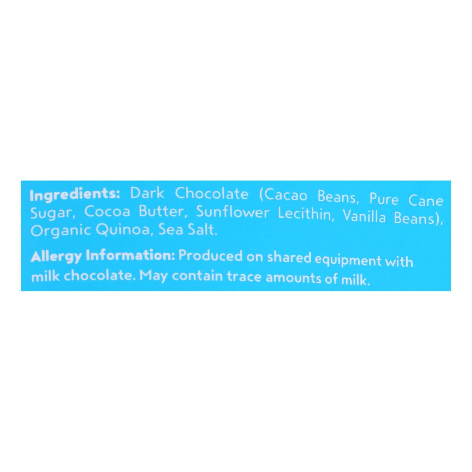 Ware Spark - Wholesale Chocolate Covered Sweets - Undercover Quinoa Dark Chocolate + Sea Salt Crispy Quinoa Snack  - Case Of 12 - 2 Oz1