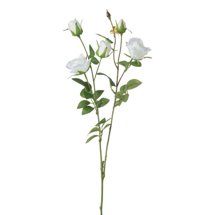 A&B Home Group Inc. - Wholesale Artificial Plant - 6.5x3.5x25"H Rose Spray - White