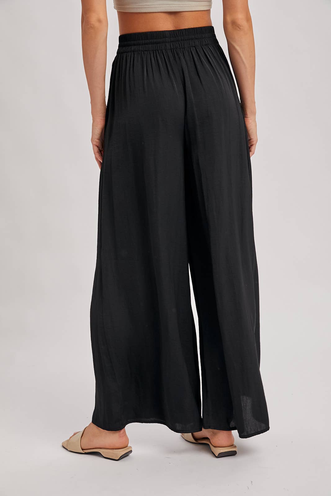 Bluivy - Wholesale Pants - Women's - SILKY PALAZZO WIDE LEG PANTS2