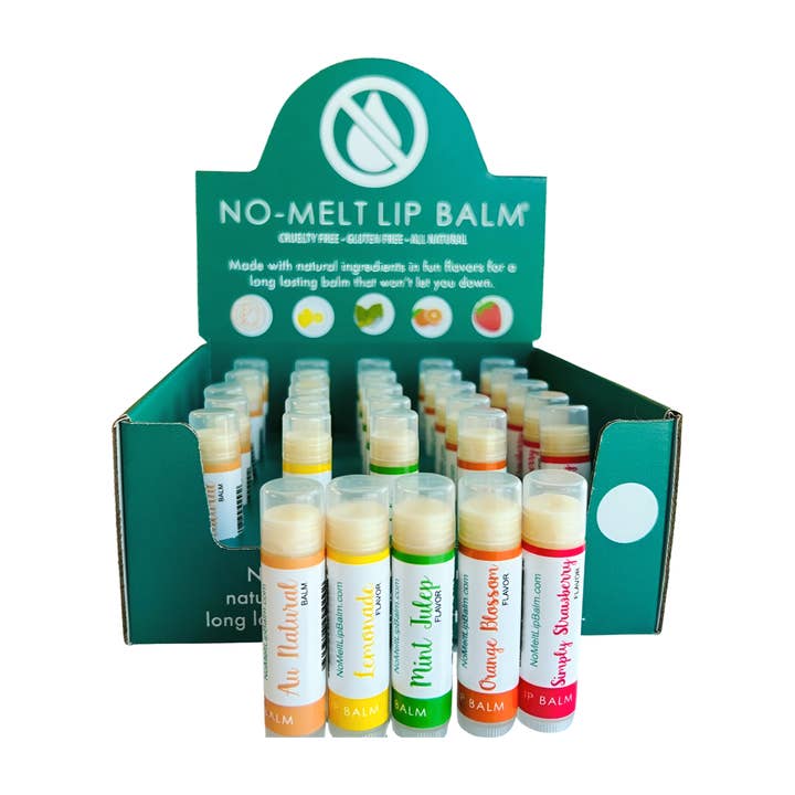 NO-MELT LIP BALM - Wholesale Lip Balm - NO-MELT LIP BALM favorite flavors with Display