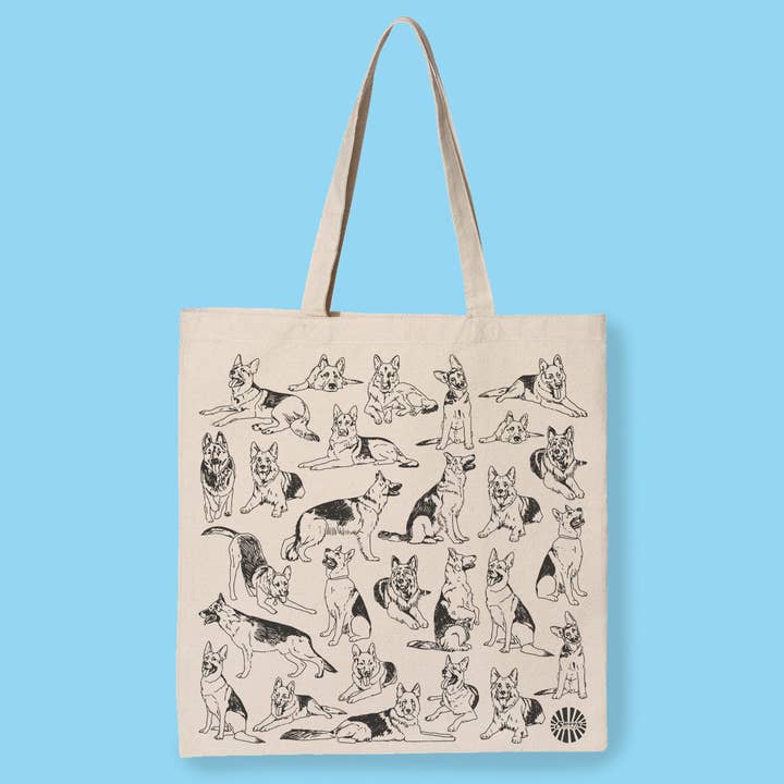 Sween Shop – wholesale Tote bag – Unisex – German Shepherd Cotton Canvas Tote Bag pet dog Gift summer1