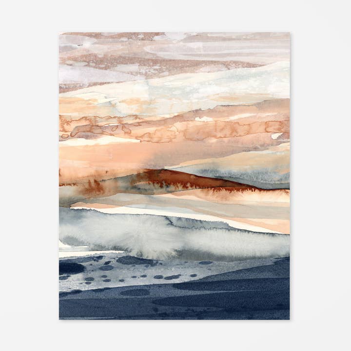 "Clay Shores No. 1" A Vertical Print by Lara Eckerman for wholesale by Lara Eckerman Art