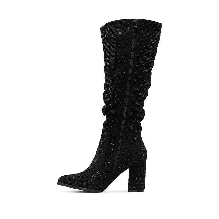 Black MAIRA KNEE BOOTS for wholesale on Faire2