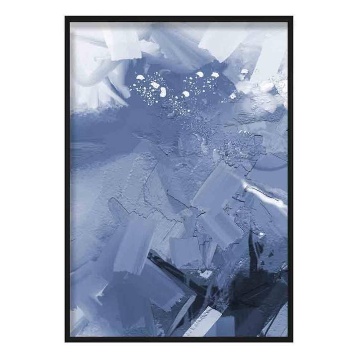 Peinture abstraite texturée bleu marine No 1 Art Print pour la vente par Artze Wall Art