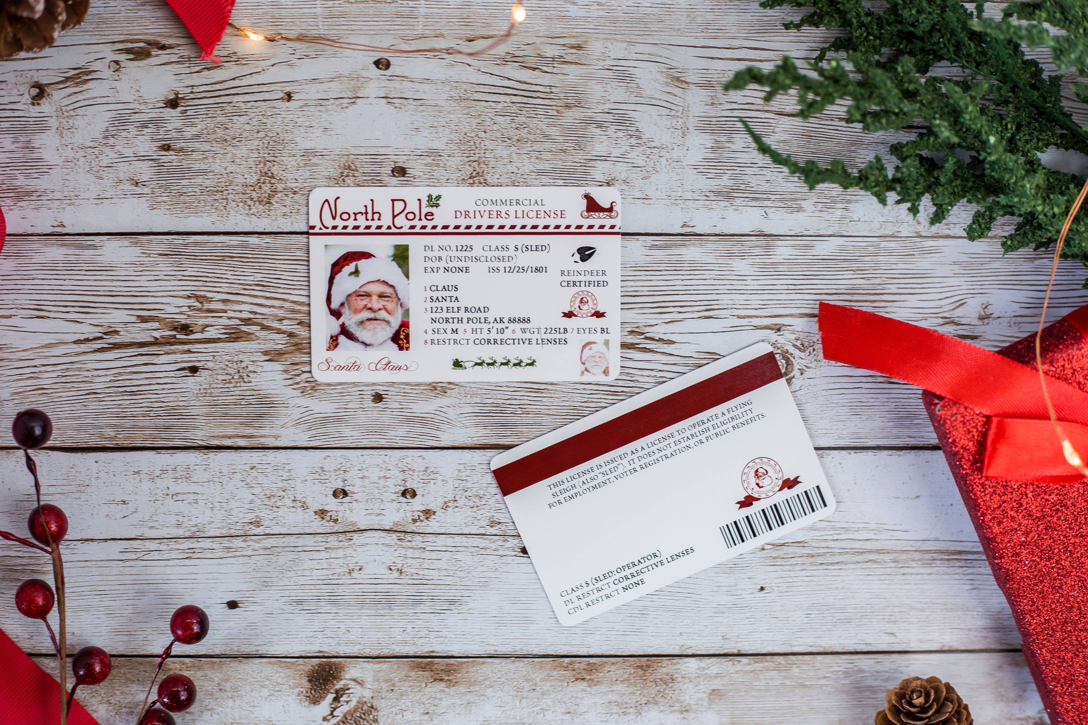 Fuzzy Loon Designs - Wholesale Christmas Decoration - Santa's Lost Driver's License | Christmas Stocking Stuffers1