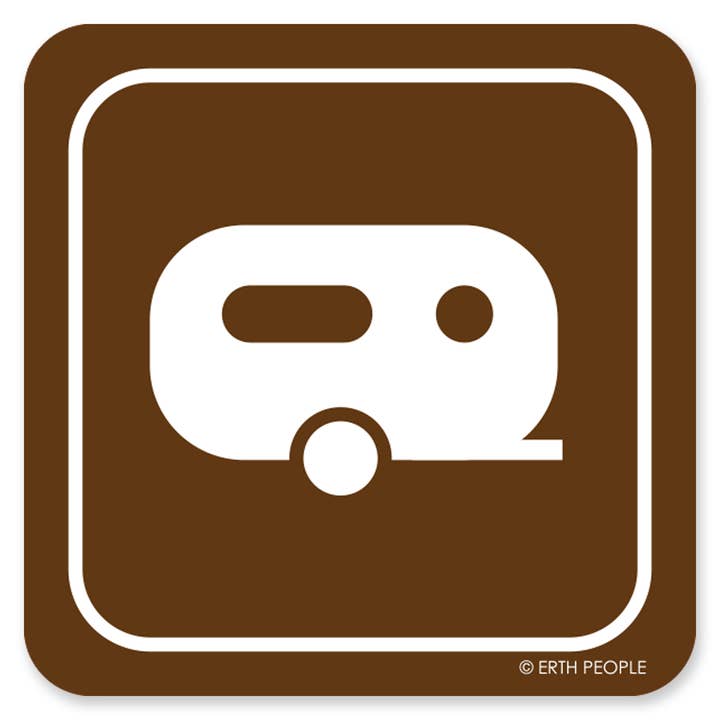 10021 Sticker Sign Camper 2x2 for wholesale by Erthpeople