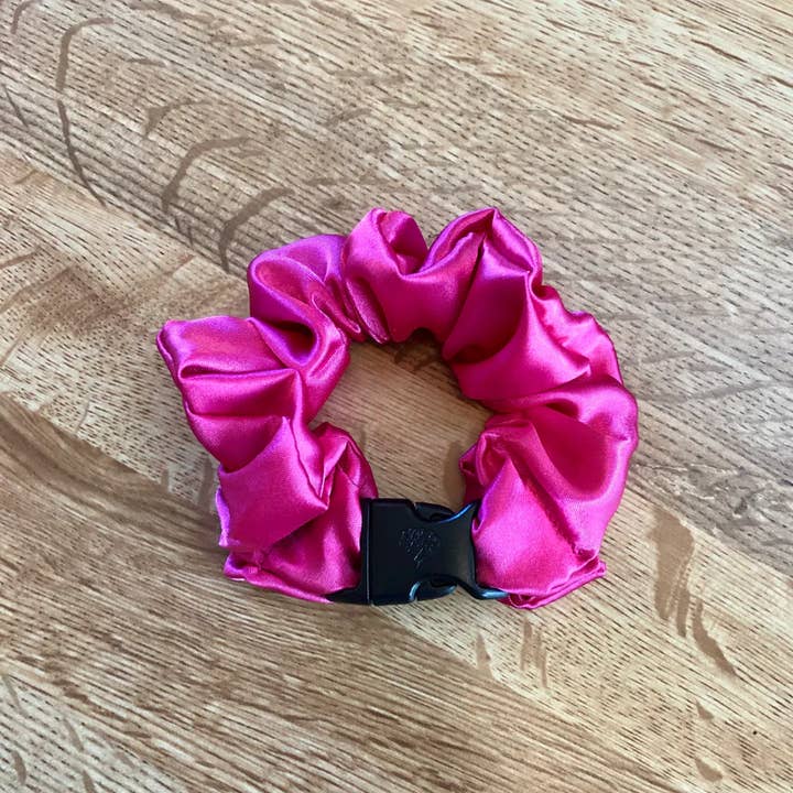 Buckle Scrunchie: Innovative Unique Hair Accessories for Moms and Athletes - Hot Pink for wholesale on Faire