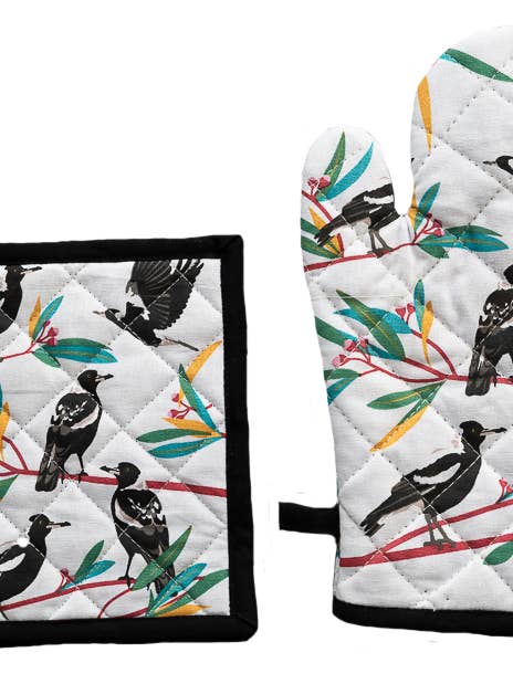 Ovenhandschoen & pannenladerset - Eksters voor wholesale door Allgifts Australia