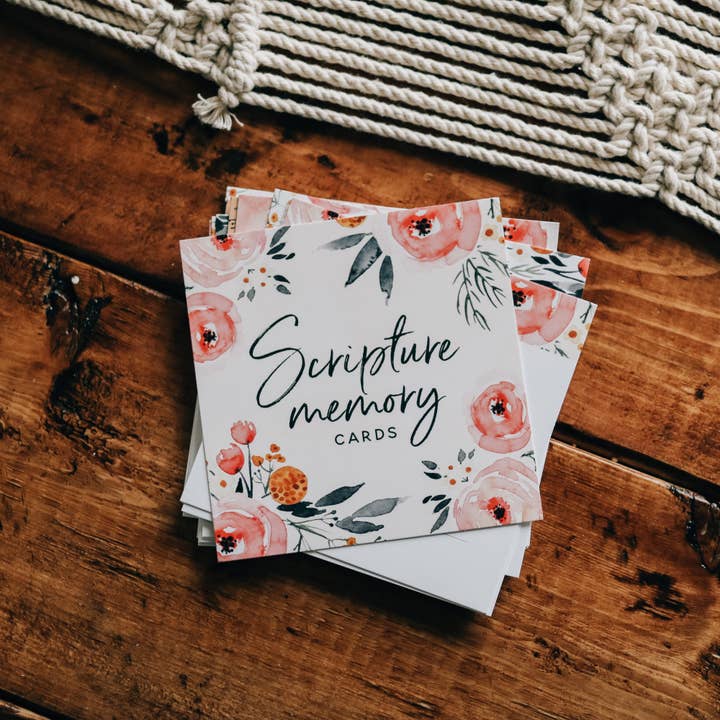Floral Scripture Memory Cards for wholesale by The Daily Grace Co